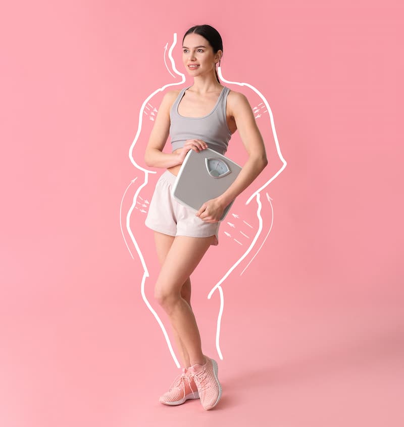 Woman after obesity treatment