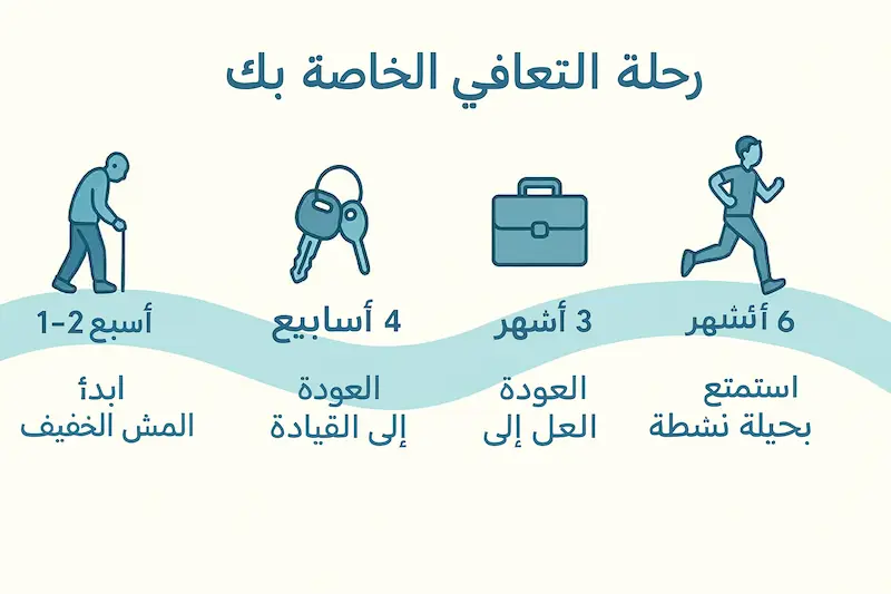 الجدول الزمني لتعافي المريض