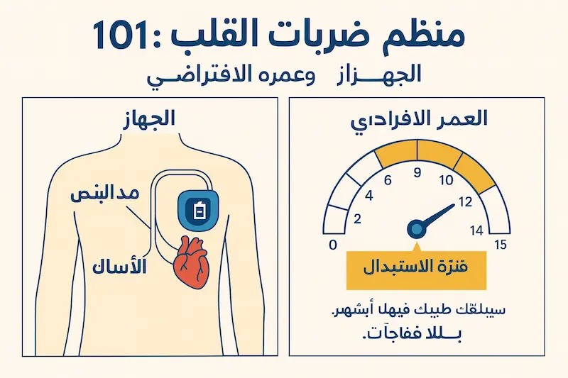 عمر جهاز تنظيم ضربات القلب