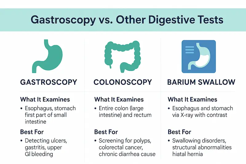 Gastroscopy vs Other Digestive Tests