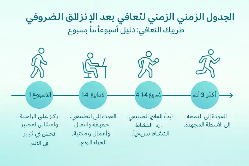 الجدول الزمني للتعافي من جراحة الانزلاق الغضروفي