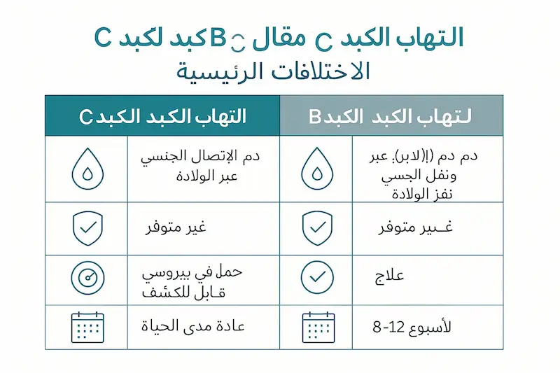 التهاب الكبد الفيروسي ب مقابل التهاب الكبد الفيروسي سي