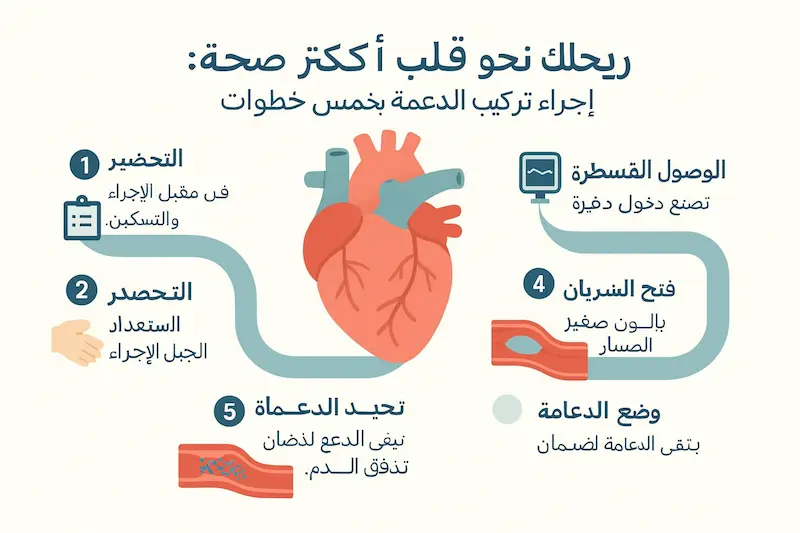 إجراء الدعامة بخمس خطوات