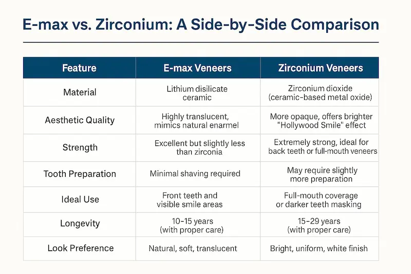 e-max vs zirconium comprasion