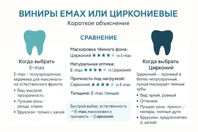Виниры Emax Или Циркониевые Сравнение